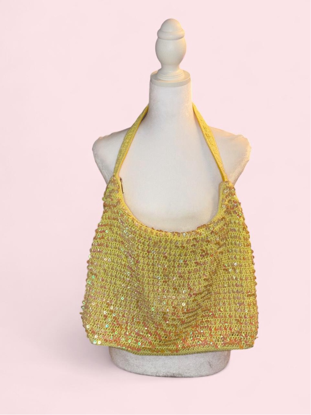Yellow Sequin Women’s Shoulder Bag